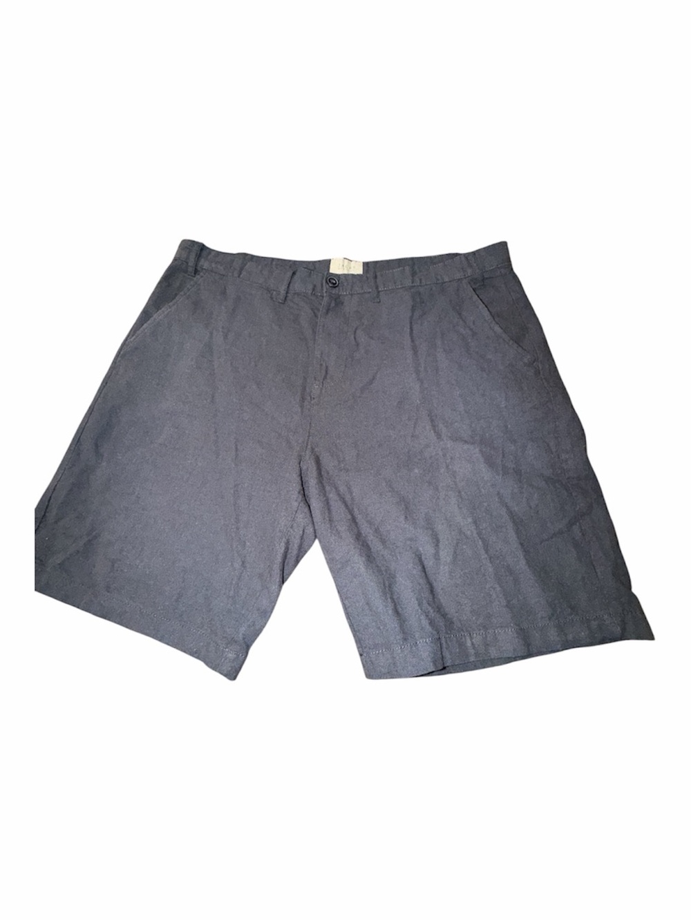 JACHS New York Men’s Size 38 Linen-Blend Shorts Navy Flat Front